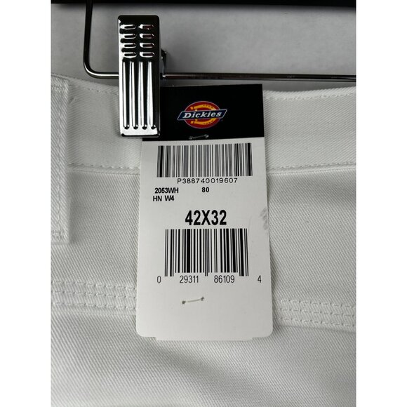 Dickies Pants Mens Double Knee Utility Carpenter Pants 42x32 White NWT Loop-Free - Picture 5 of 11